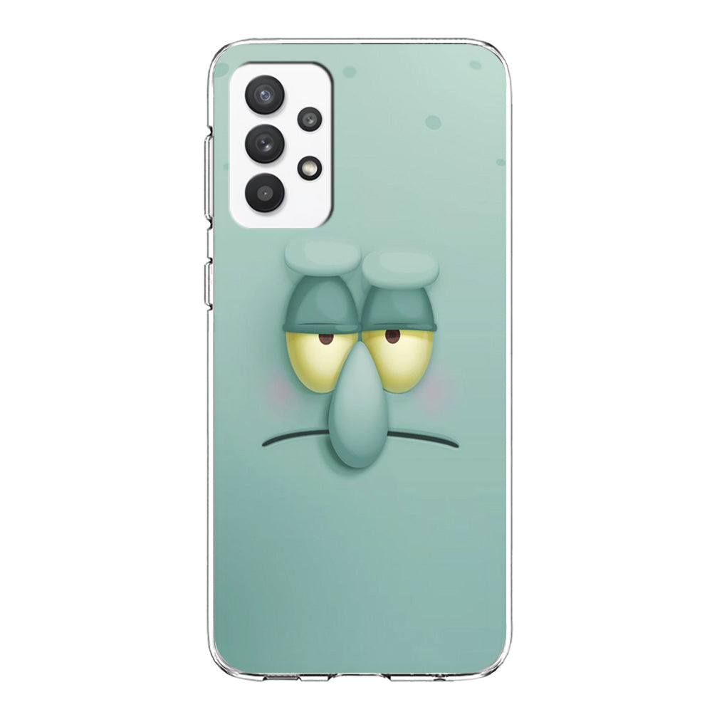 Squidward Tentacles Face Samsung Galaxy A32 Case-Phone Case-Clear Soft Case-Altracase