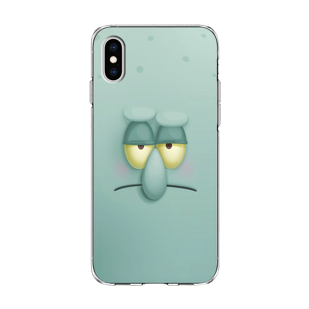 Squidward Tentacles Face iPhone Xs Case-Phone Case-Clear Soft Case-Altracase