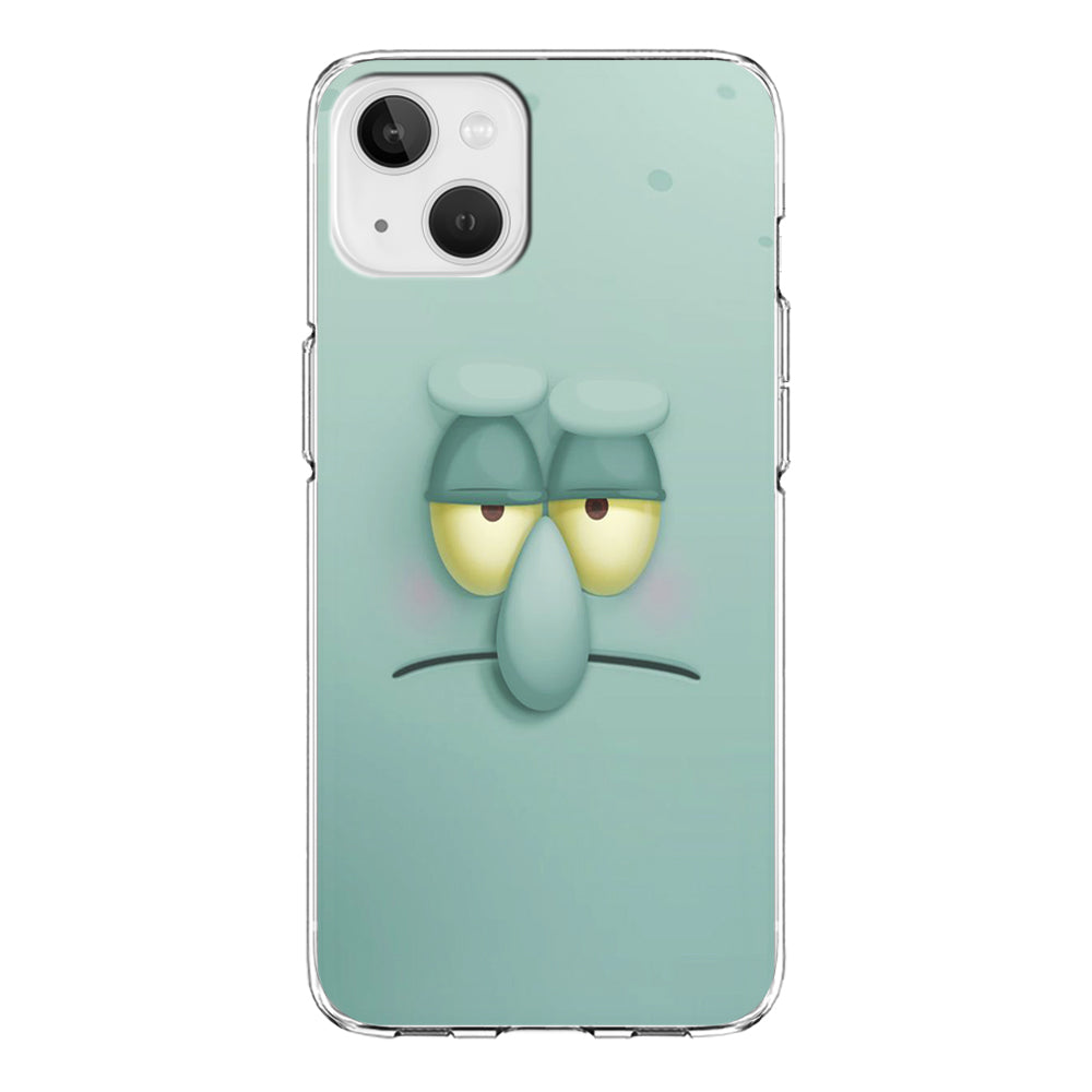 Squidward Tentacles Face iPhone 13 Mini Case-Phone Case-Clear Soft Case-Altracase