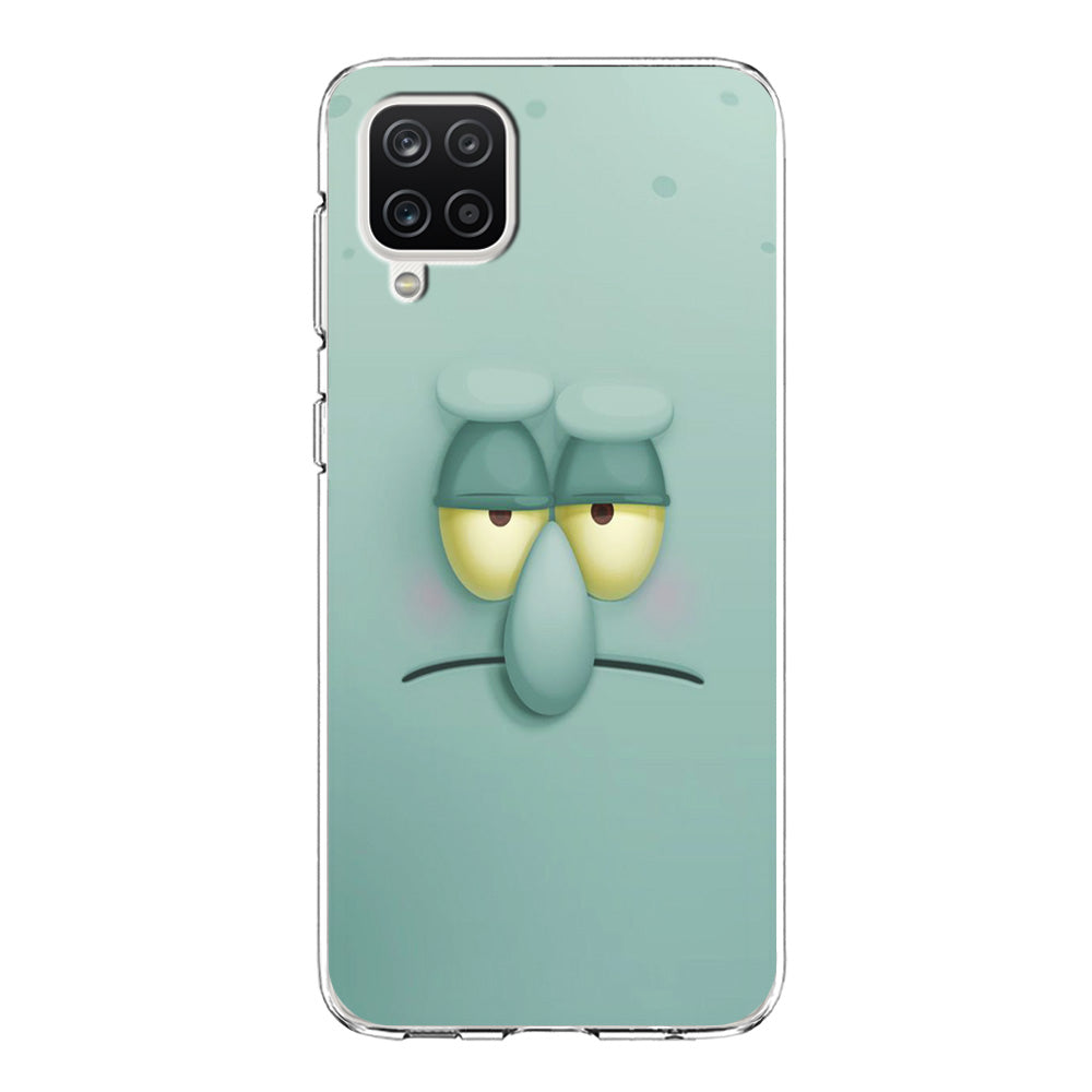 Squidward Tentacles Face Samsung Galaxy A12 Case-Phone Case-Clear Soft Case-Altracase