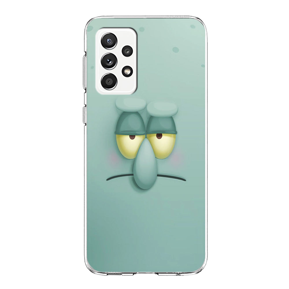 Squidward Tentacles Face Samsung Galaxy A72 Case-Phone Case-Clear Soft Case-Altracase