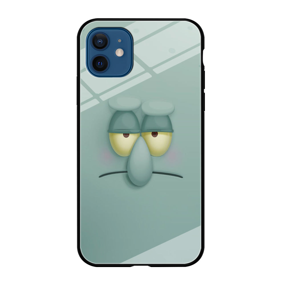 Squidward Tentacles Face iPhone 12 Case-Phone Case-Tempered Glass Case-Altracase
