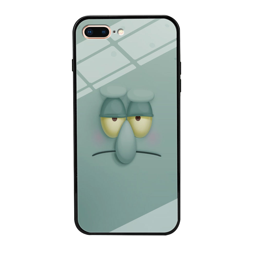 Squidward Tentacles Face iPhone 8 Plus Case-Phone Case-Tempered Glass Case-Altracase