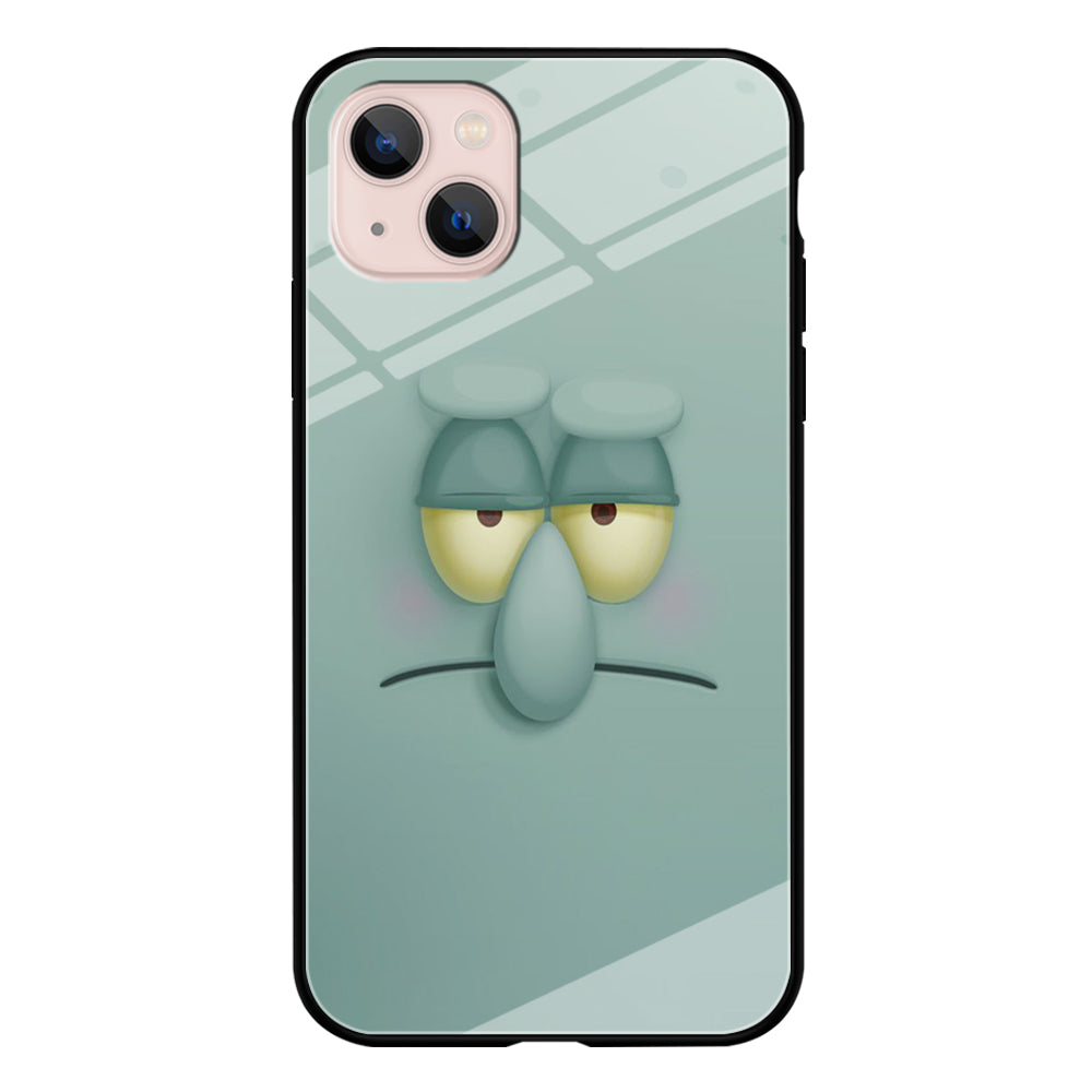 Squidward Tentacles Face iPhone 14 Plus Case-Phone Case-Tempered Glass Case-Altracase