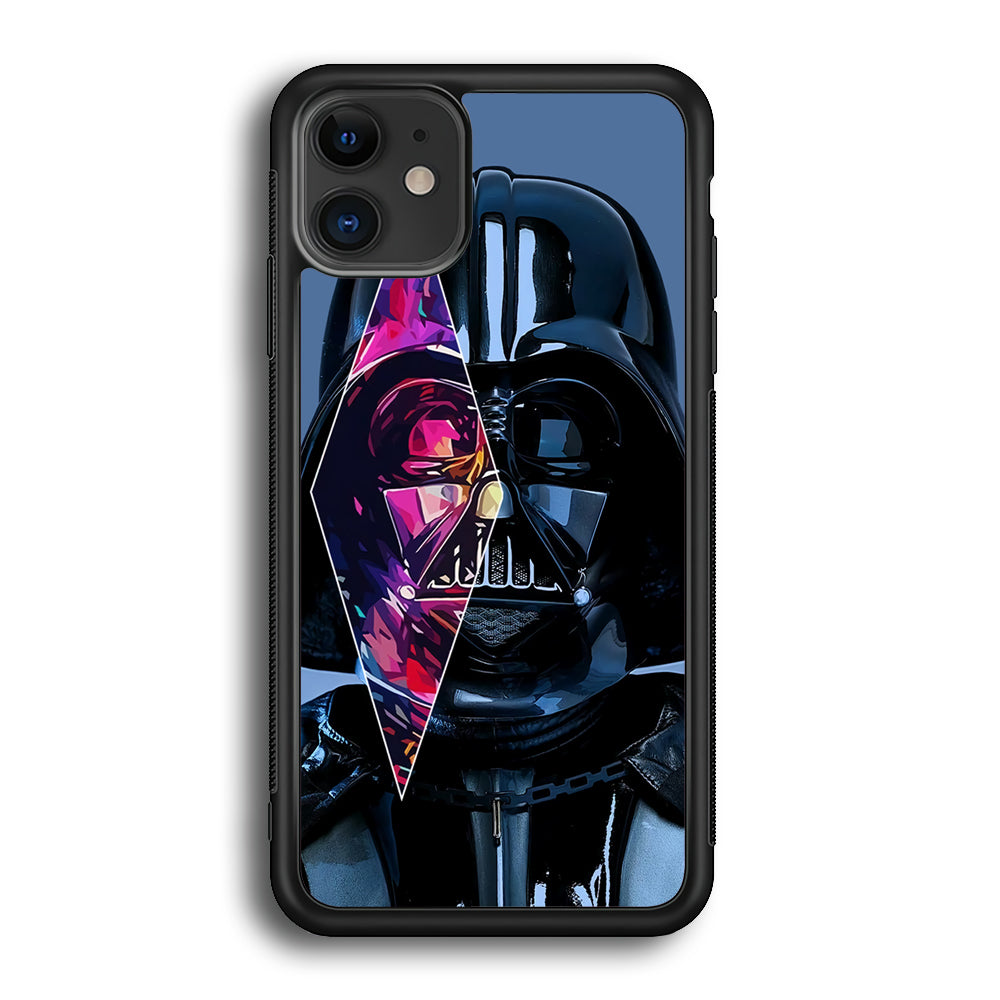 Star Wars Darth Vader Art iPhone 12 Case-Phone Case-Rubber Black (2D Case)-Altracase