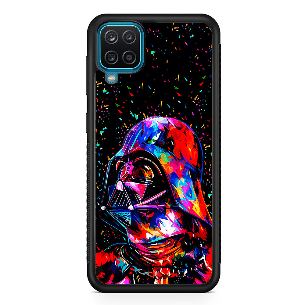 Star Wars Darth Vader Colorful Samsung Galaxy A12 Case-Phone Case-Rubber Black (2D Case)-Altracase