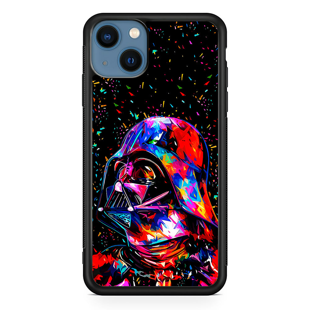 Star Wars Darth Vader Colorful iPhone 13 Mini Case-Phone Case-Rubber Black (2D Case)-Altracase