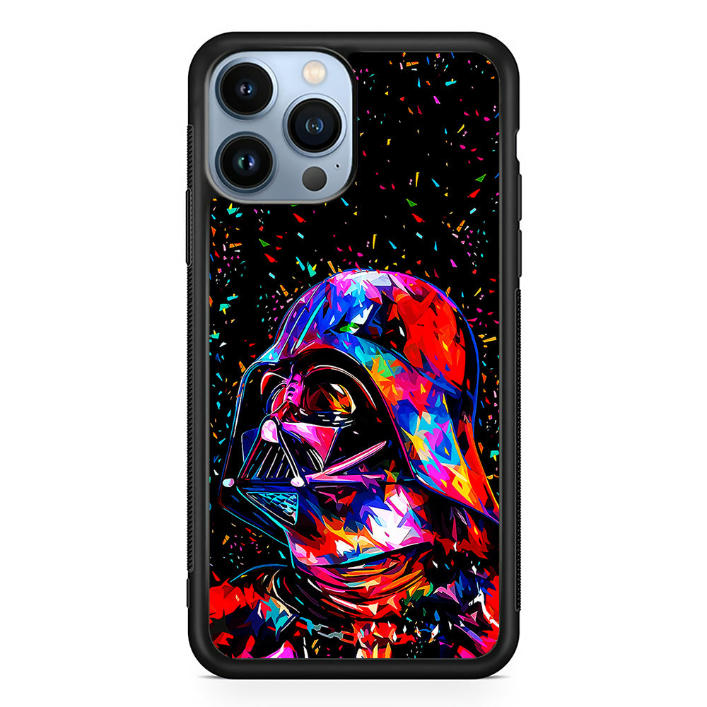 Star Wars Darth Vader Colorful iPhone 15 Pro Max Case-Phone Case-Rubber Black (2D Case)-Altracase