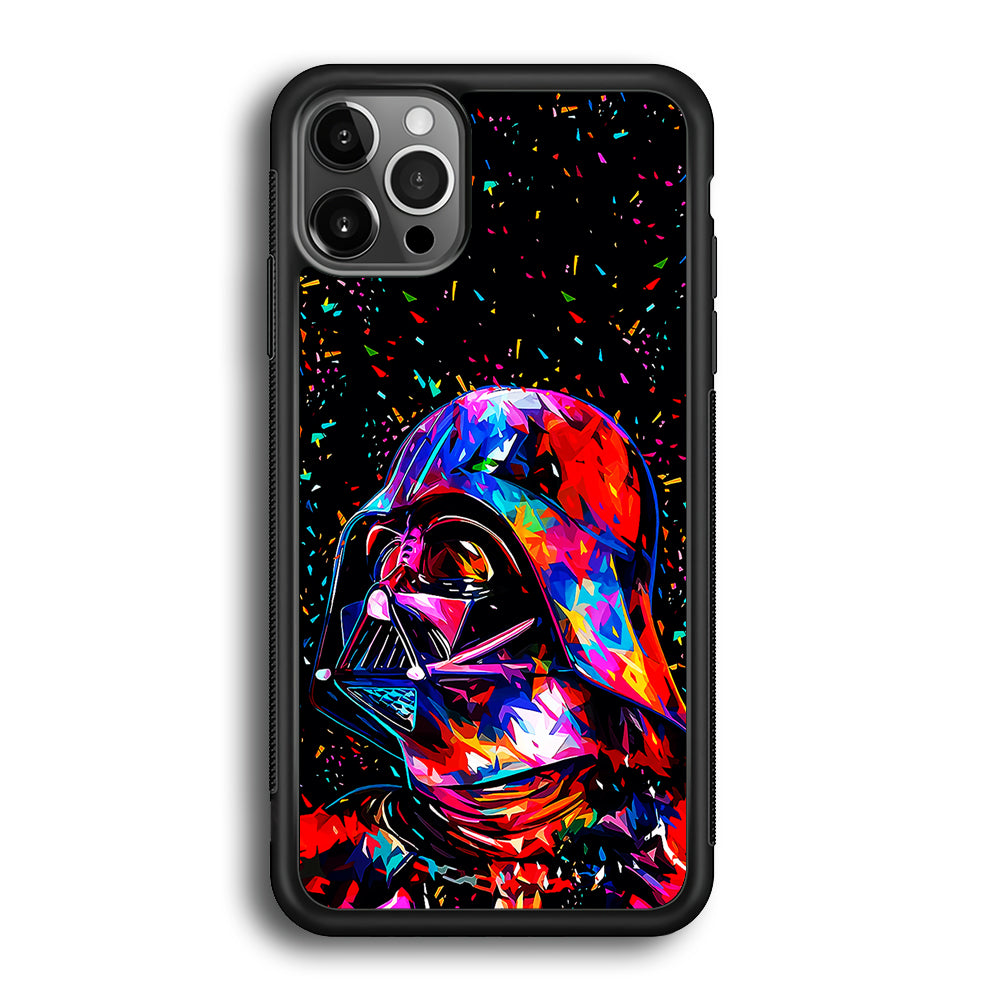 Star Wars Darth Vader Colorful iPhone 12 Pro Max Case-Phone Case-Rubber Black (2D Case)-Altracase