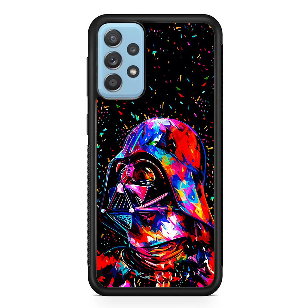 Star Wars Darth Vader Colorful Samsung Galaxy A72 Case-Phone Case-Rubber Black (2D Case)-Altracase