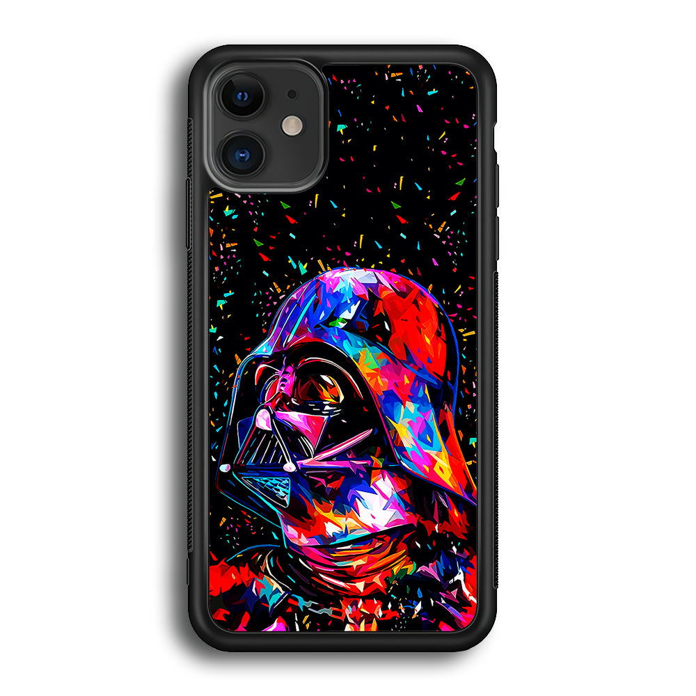 Star Wars Darth Vader Colorful iPhone 12 Case-Phone Case-Rubber Black (2D Case)-Altracase