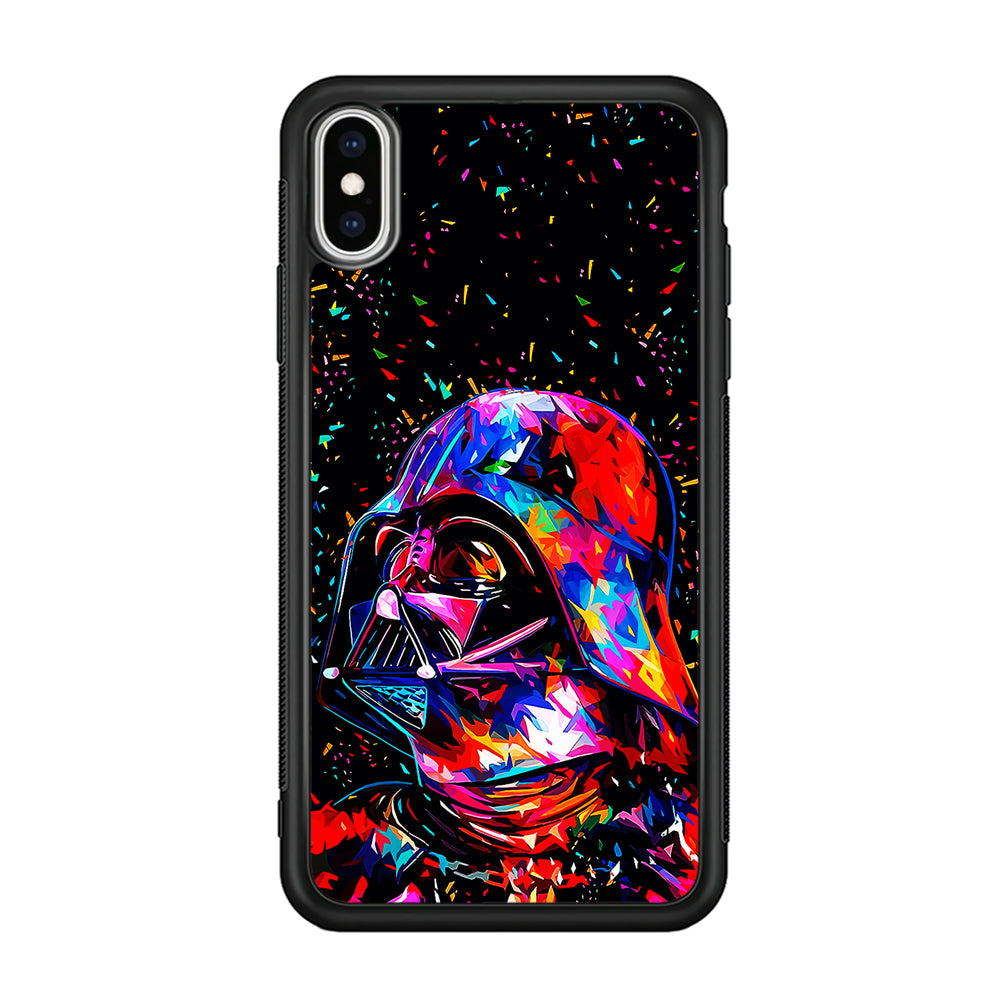 Star Wars Darth Vader Colorful iPhone Xs Case-Phone Case-Rubber Black (2D Case)-Altracase