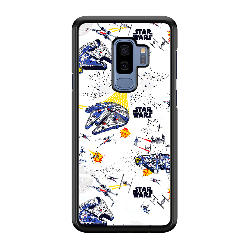 Star Wars Fighter Plane Samsung Galaxy S9 Plus Case-Phone Case-Rubber Black (2D Case)-Altracase