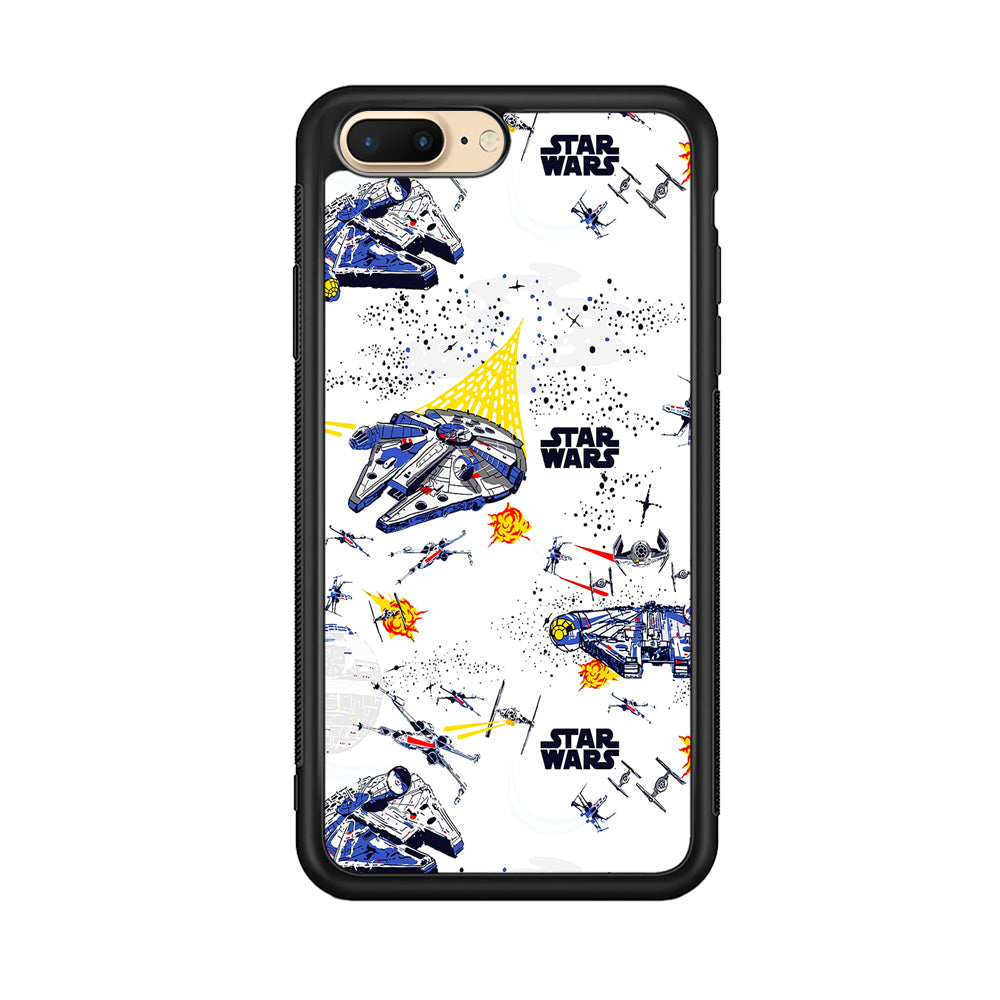 Star Wars Fighter Plane iPhone 8 Plus Case-Phone Case-Rubber Black (2D Case)-Altracase