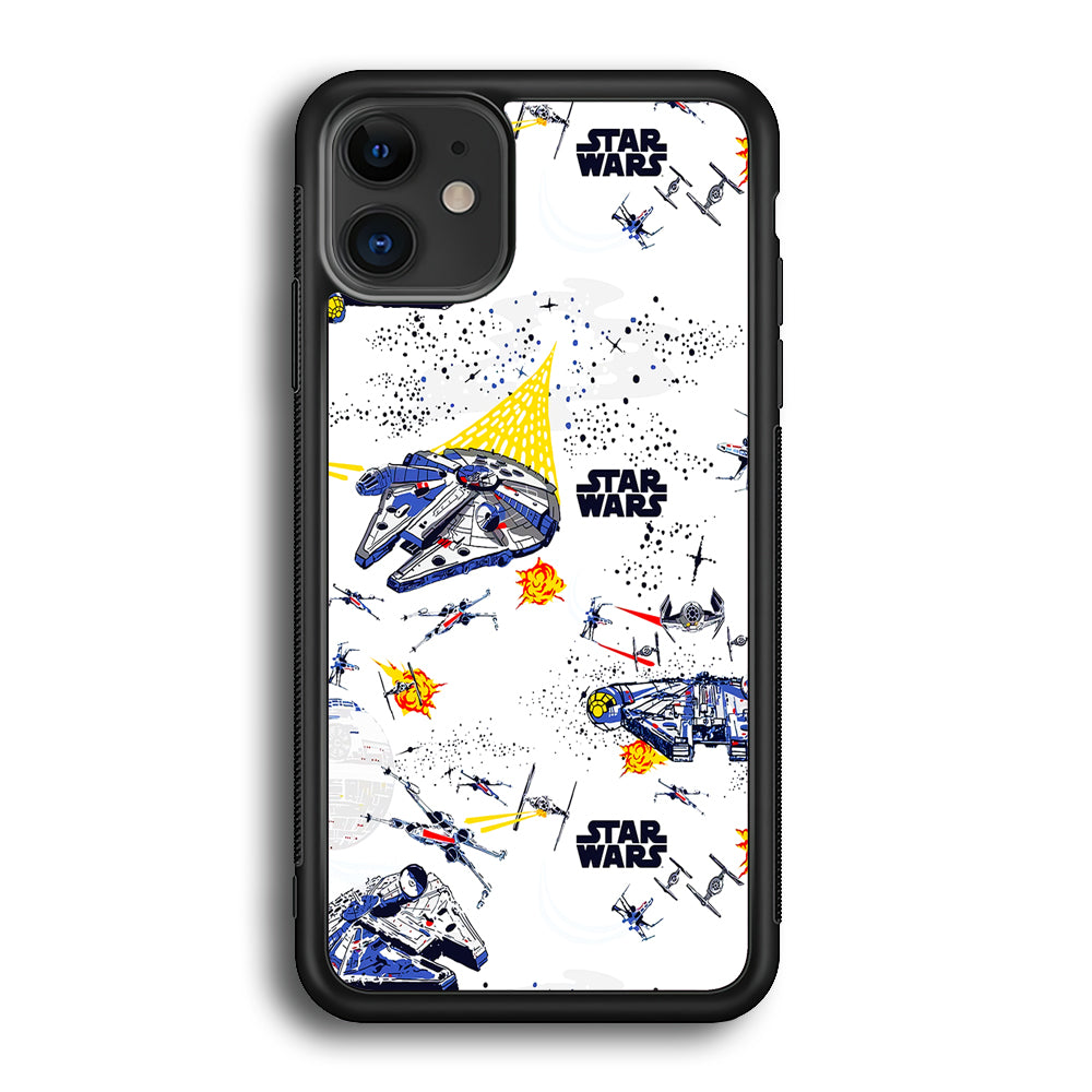 Star Wars Fighter Plane iPhone 12 Case-Phone Case-Rubber Black (2D Case)-Altracase
