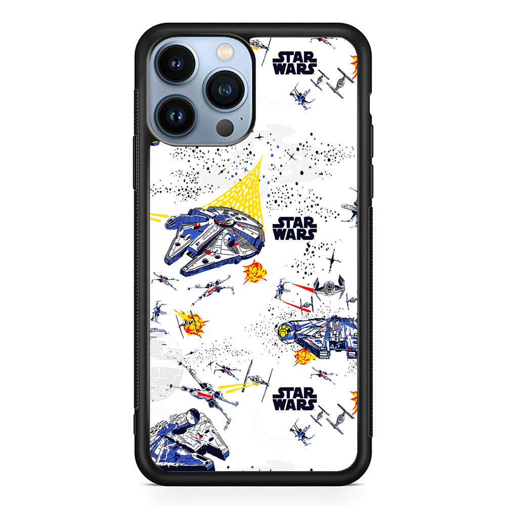 Star Wars Fighter Plane iPhone 15 Pro Max Case-Phone Case-Rubber Black (2D Case)-Altracase