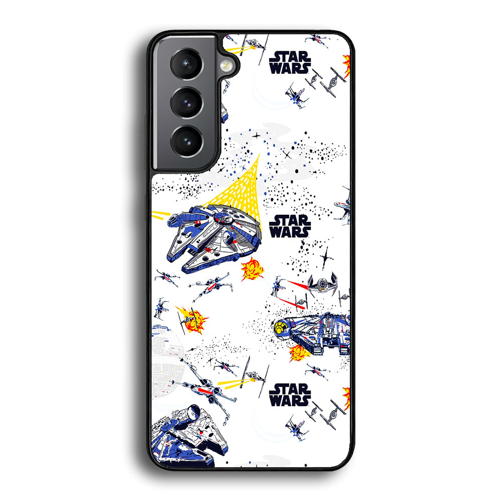 Star Wars Fighter Plane Samsung Galaxy S23 Case-Phone Case-Rubber Black (2D Case)-Altracase