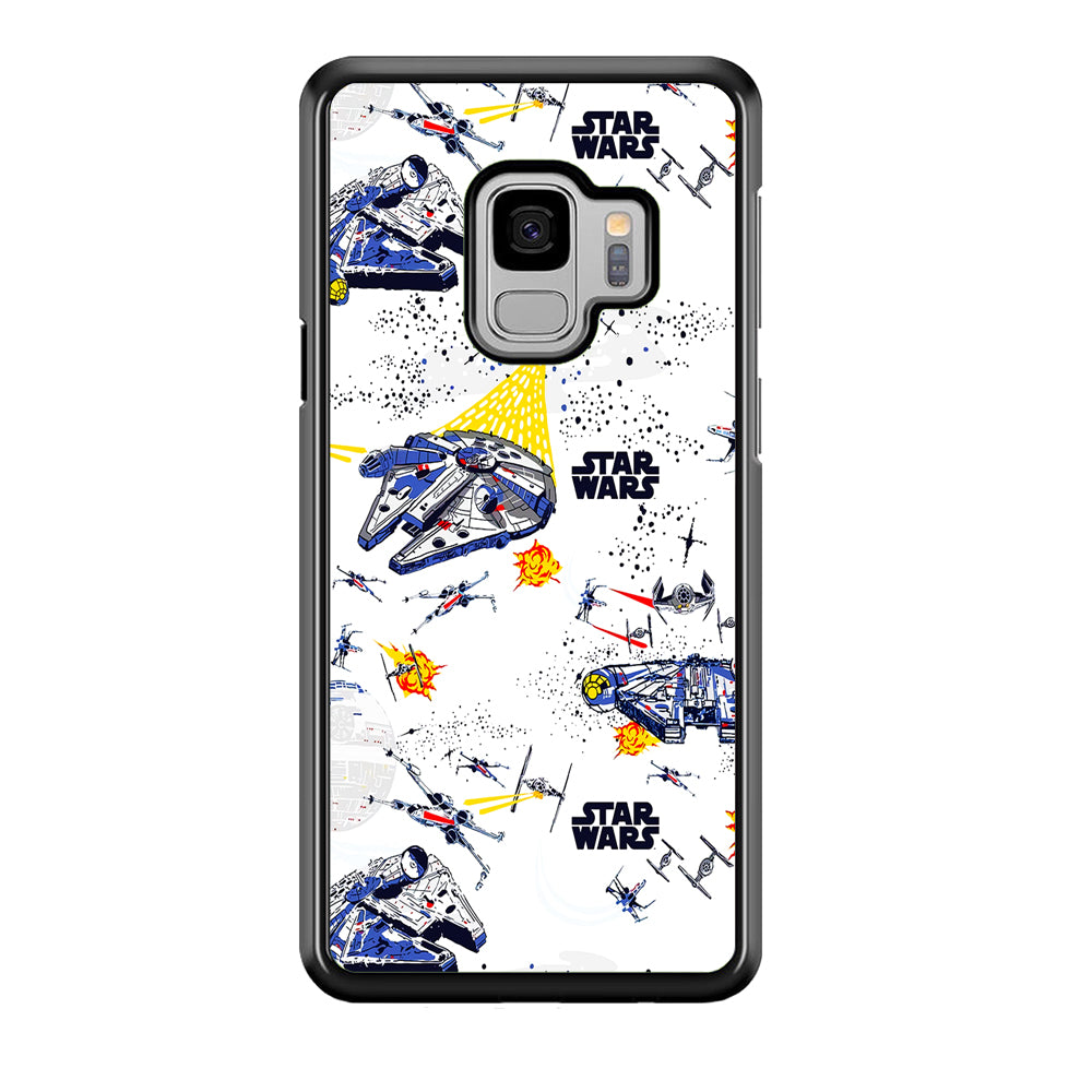Star Wars Fighter Plane Samsung Galaxy S9 Case-Phone Case-Rubber Black (2D Case)-Altracase