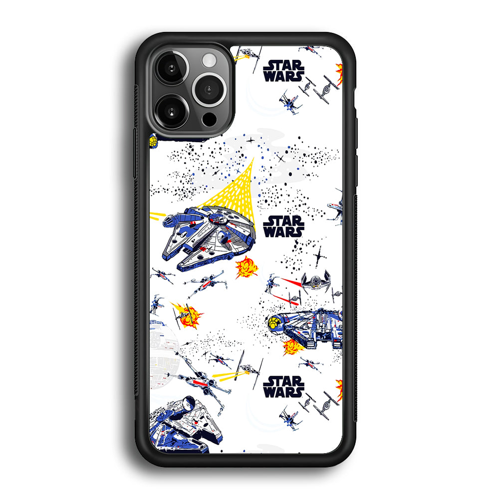 Star Wars Fighter Plane iPhone 12 Pro Max Case-Phone Case-Rubber Black (2D Case)-Altracase