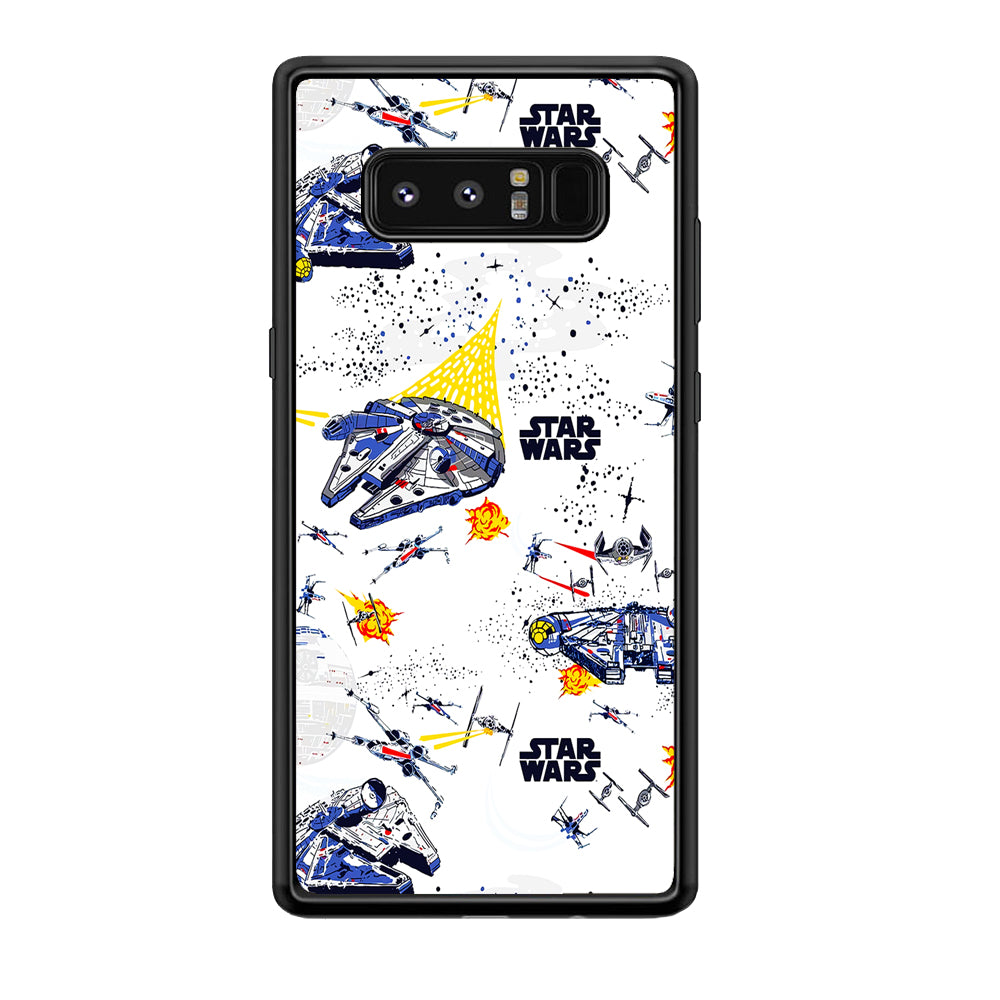 Star Wars Fighter Plane Samsung Galaxy Note 8 Case-Phone Case-Rubber Black (2D Case)-Altracase