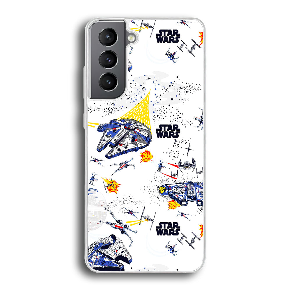 Star Wars Fighter Plane Samsung Galaxy S24 Plus Case-Phone Case-Rubber White (2D Case)-Altracase