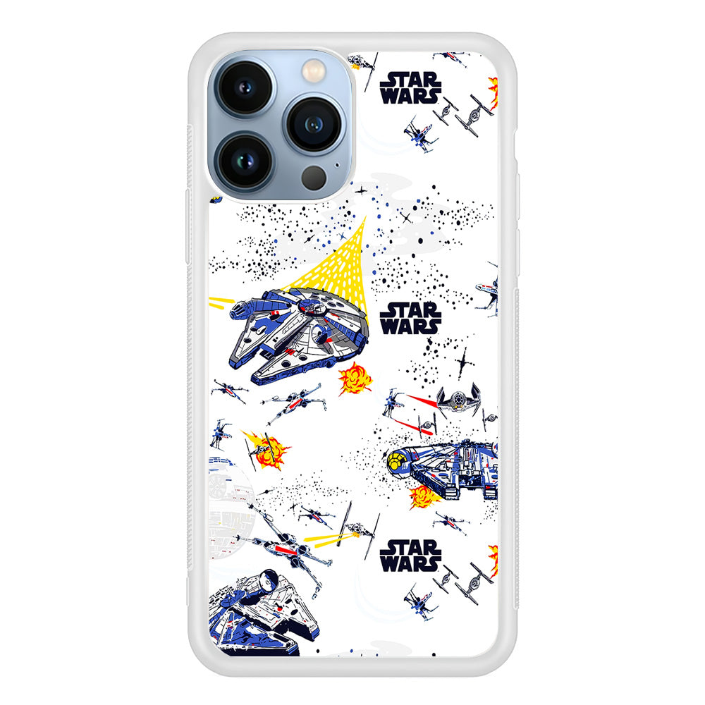 Star Wars Fighter Plane iPhone 15 Pro Max Case-Phone Case-Rubber White (2D Case)-Altracase