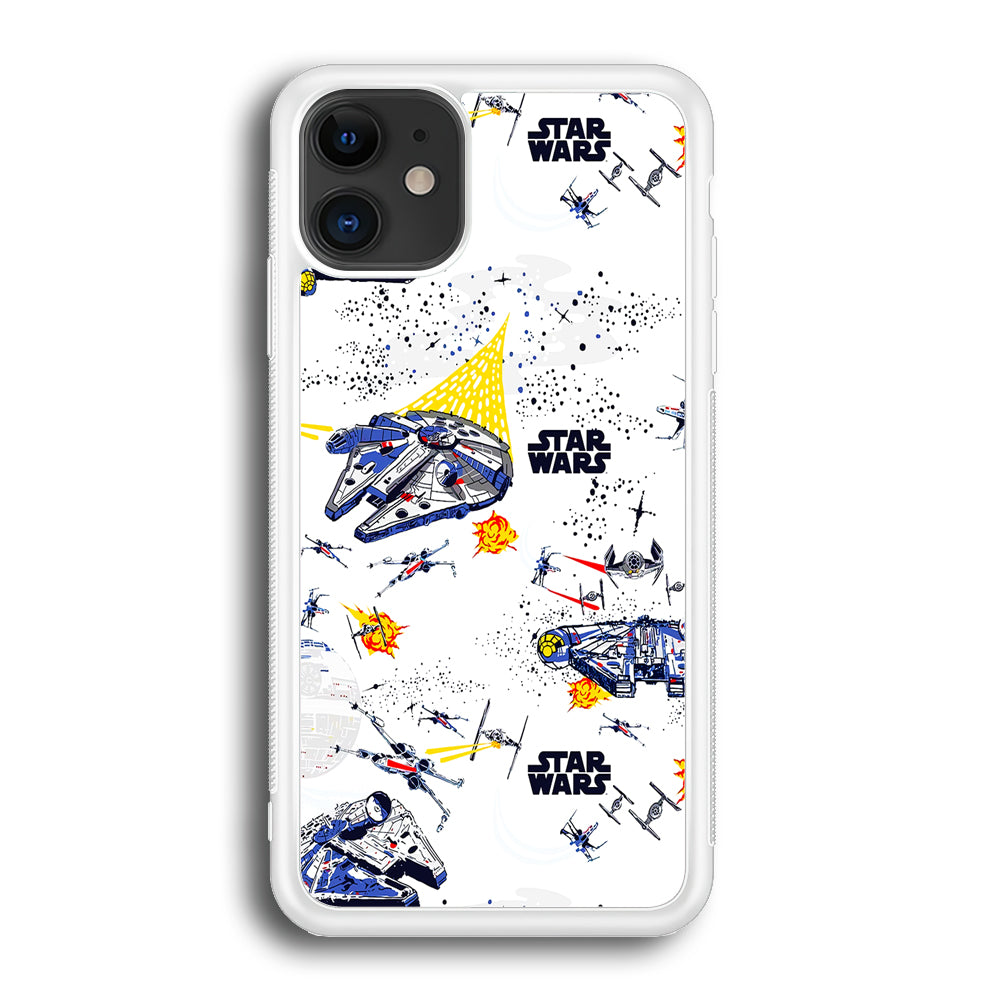 Star Wars Fighter Plane iPhone 12 Case-Phone Case-Rubber White (2D Case)-Altracase