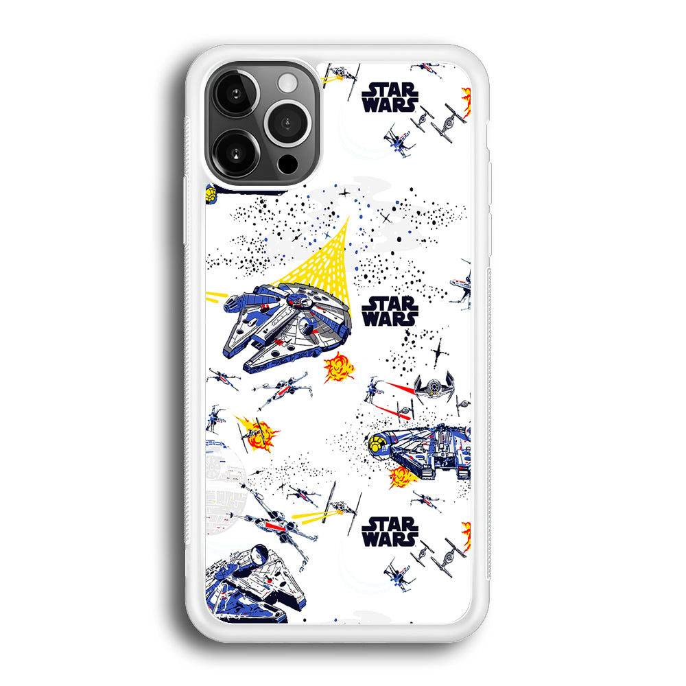 Star Wars Fighter Plane iPhone 12 Pro Max Case-Phone Case-Rubber White (2D Case)-Altracase