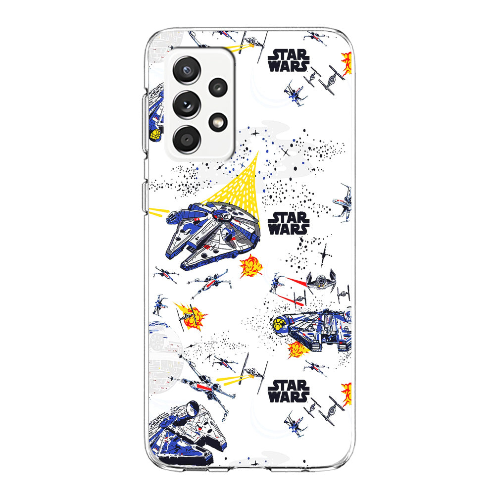 Star Wars Fighter Plane Samsung Galaxy A72 Case-Phone Case-Clear Soft Case-Altracase