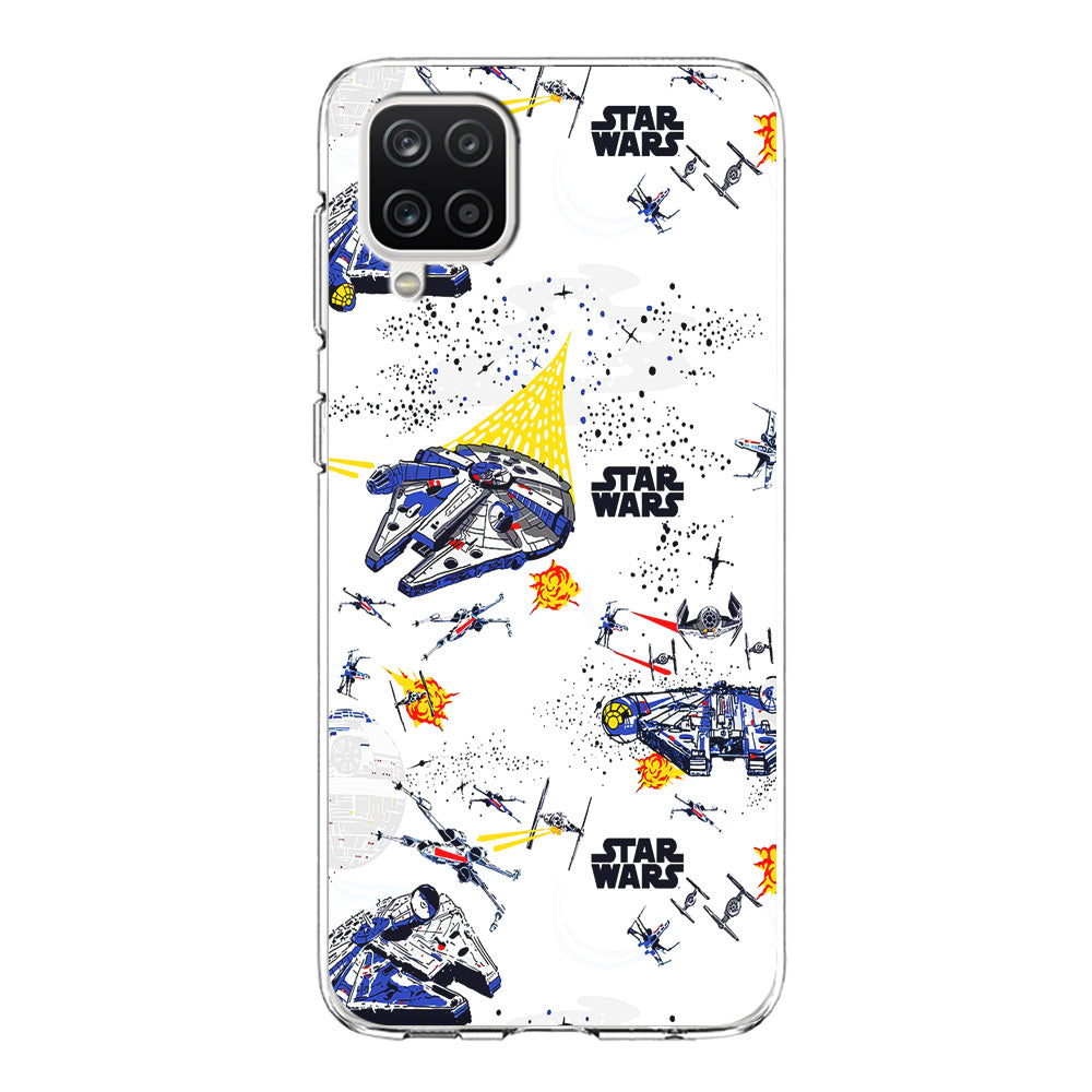 Star Wars Fighter Plane Samsung Galaxy A12 Case-Phone Case-Clear Soft Case-Altracase