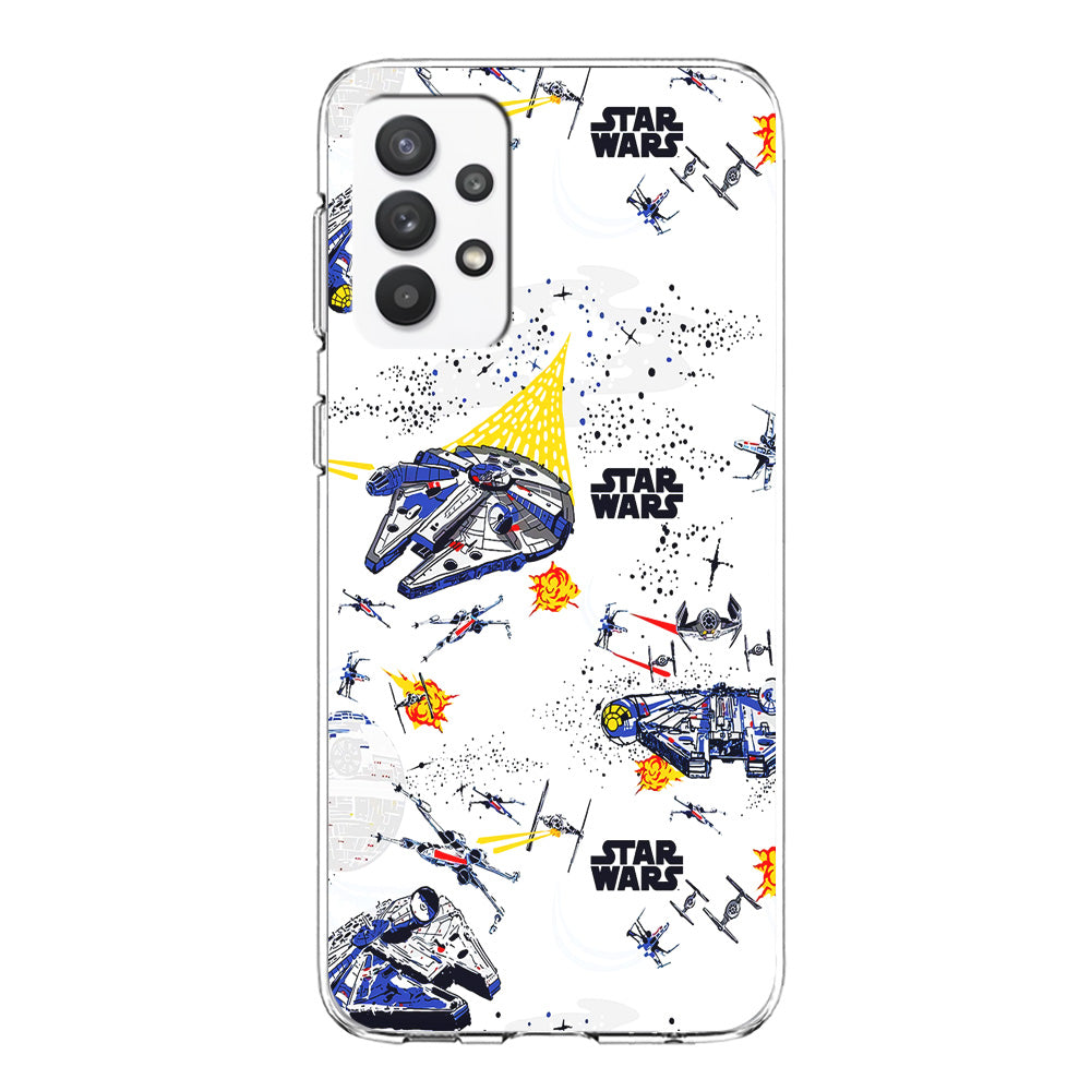 Star Wars Fighter Plane Samsung Galaxy A32 Case-Phone Case-Clear Soft Case-Altracase