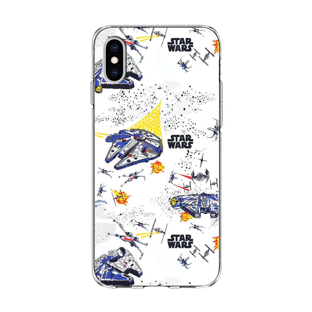 Star Wars Fighter Plane iPhone Xs Case-Phone Case-Clear Soft Case-Altracase