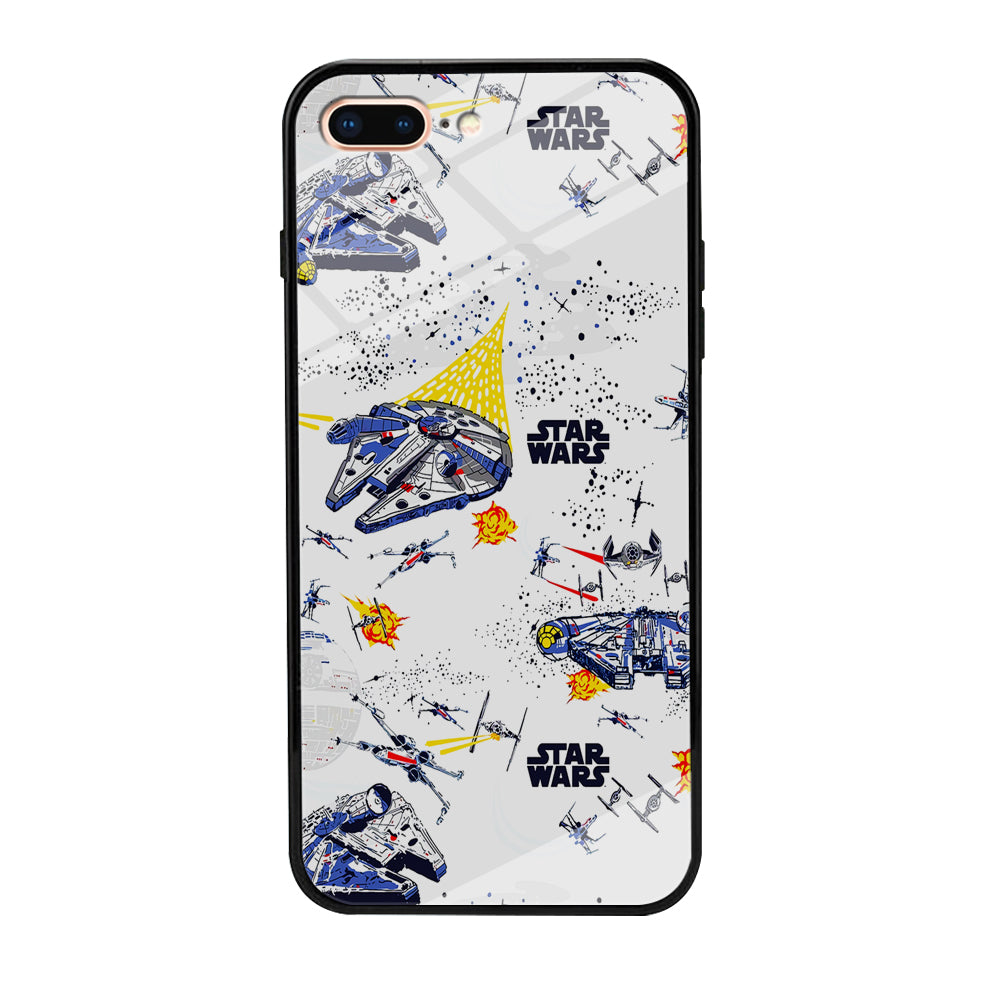 Star Wars Fighter Plane iPhone 8 Plus Case-Phone Case-Tempered Glass Case-Altracase