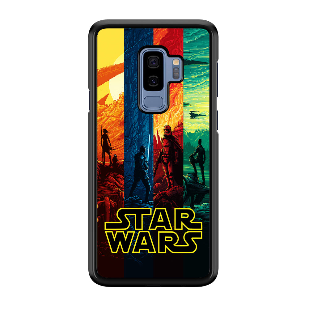 Star Wars Poster Colorful Samsung Galaxy S9 Plus Case-Phone Case-Rubber Black (2D Case)-Altracase