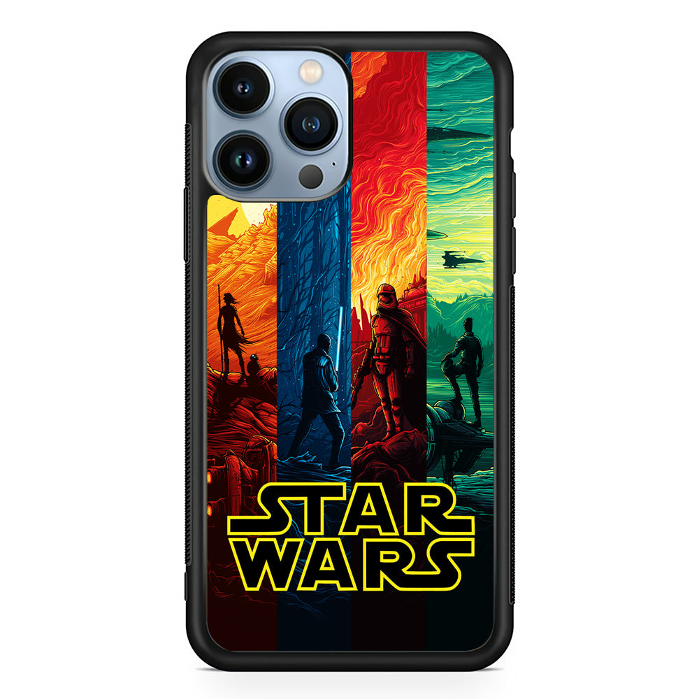 Star Wars Poster Colorful iPhone 15 Pro Max Case-Phone Case-Rubber Black (2D Case)-Altracase