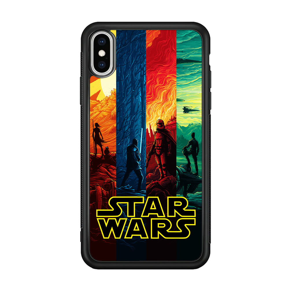Star Wars Poster Colorful iPhone Xs Case-Phone Case-Rubber Black (2D Case)-Altracase