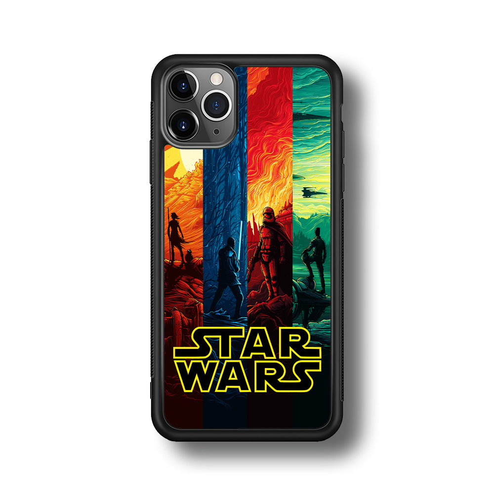 Star Wars Poster Colorful iPhone 11 Pro Max Case-Phone Case-Rubber Black (2D Case)-Altracase