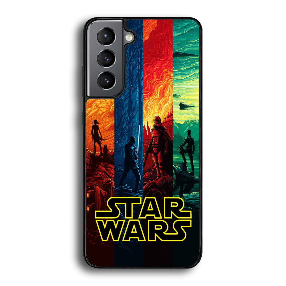 Star Wars Poster Colorful Samsung Galaxy S21 Plus Case-Phone Case-Tempered Glass Case-Altracase