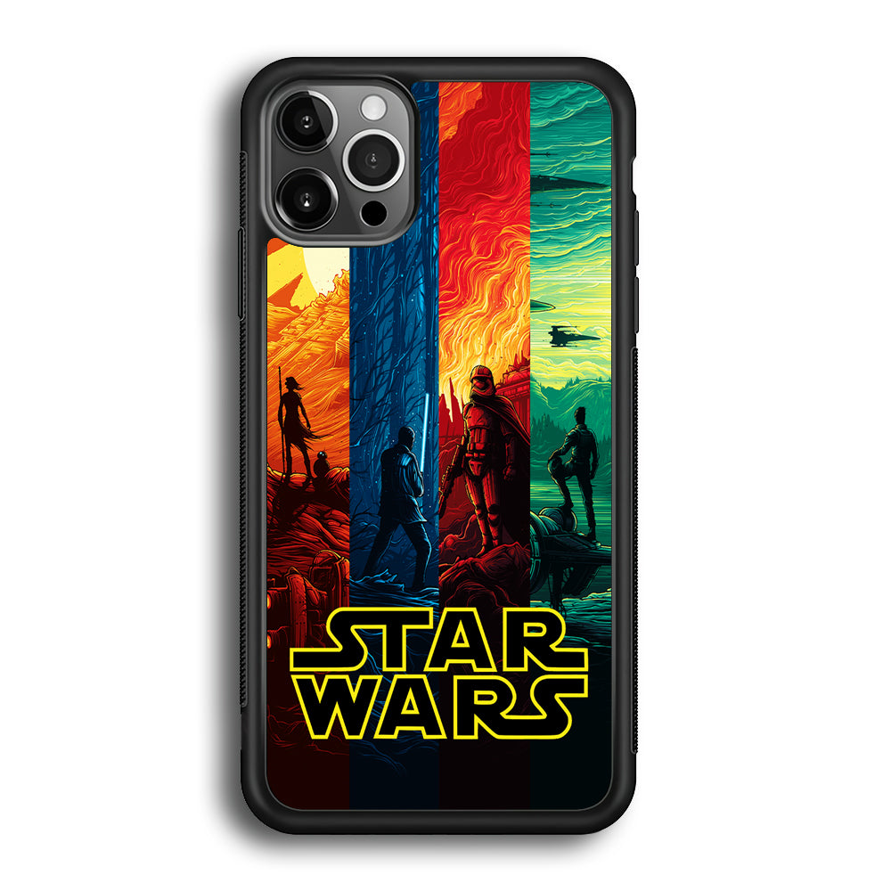 Star Wars Poster Colorful iPhone 12 Pro Max Case-Phone Case-Rubber Black (2D Case)-Altracase