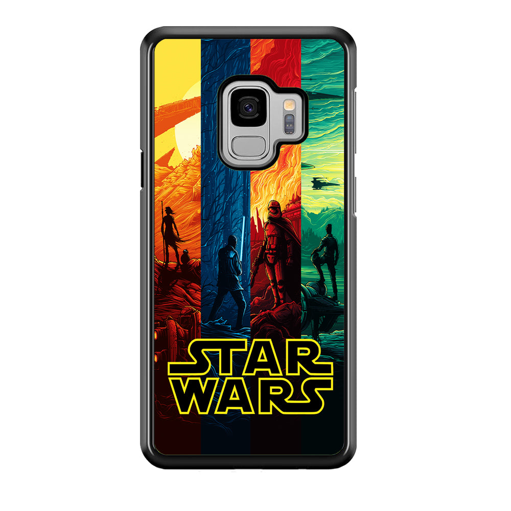 Star Wars Poster Colorful Samsung Galaxy S9 Case-Phone Case-Rubber Black (2D Case)-Altracase