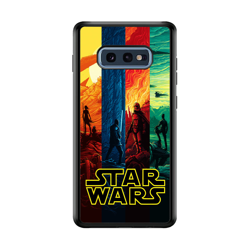 Star Wars Poster Colorful Samsung Galaxy S10E Case-Phone Case-Rubber Black (2D Case)-Altracase