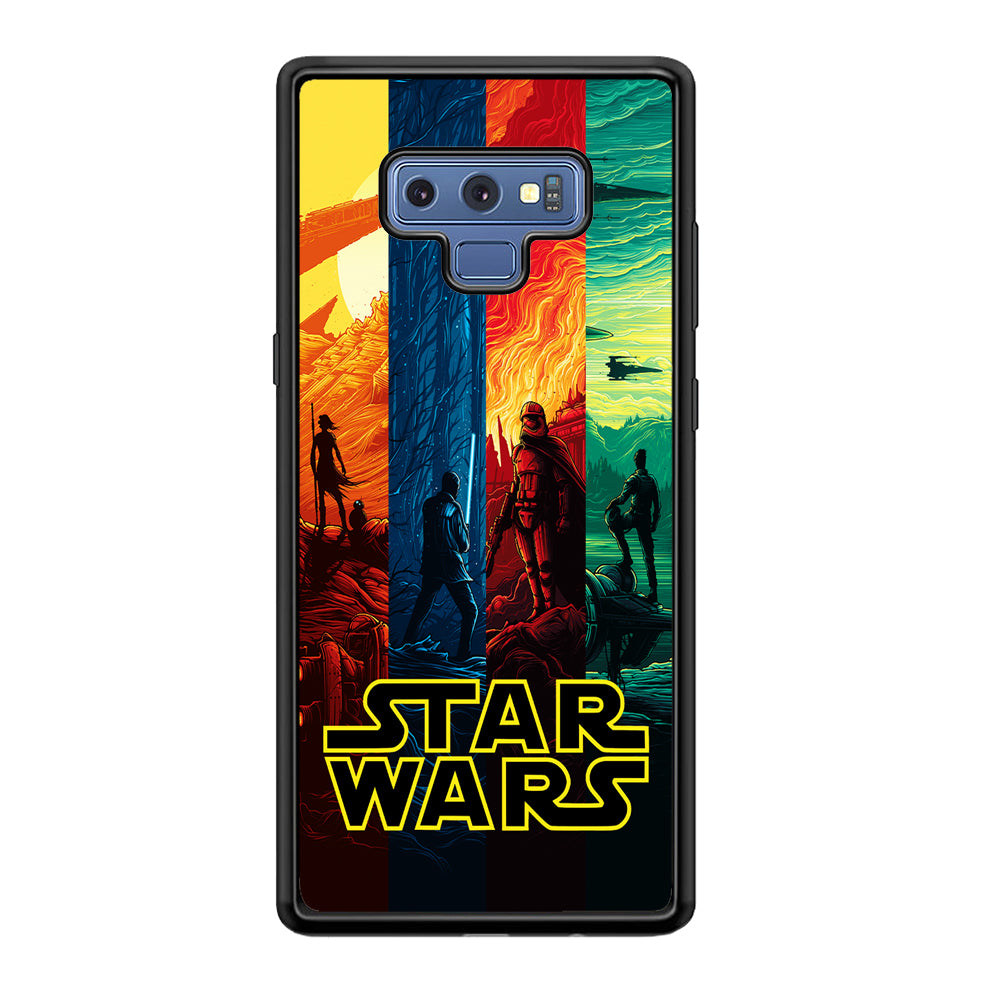 Star Wars Poster Colorful Samsung Galaxy Note 9 Case-Phone Case-Rubber Black (2D Case)-Altracase