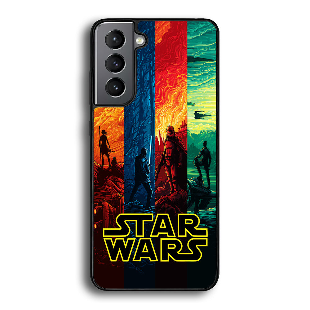 Star Wars Poster Colorful Samsung Galaxy S25 Plus Case-Phone Case-Tempered Glass Case-Altracase