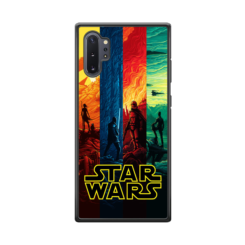 Star Wars Poster Colorful Samsung Galaxy Note 10 Plus Case-Phone Case-Rubber Black (2D Case)-Altracase