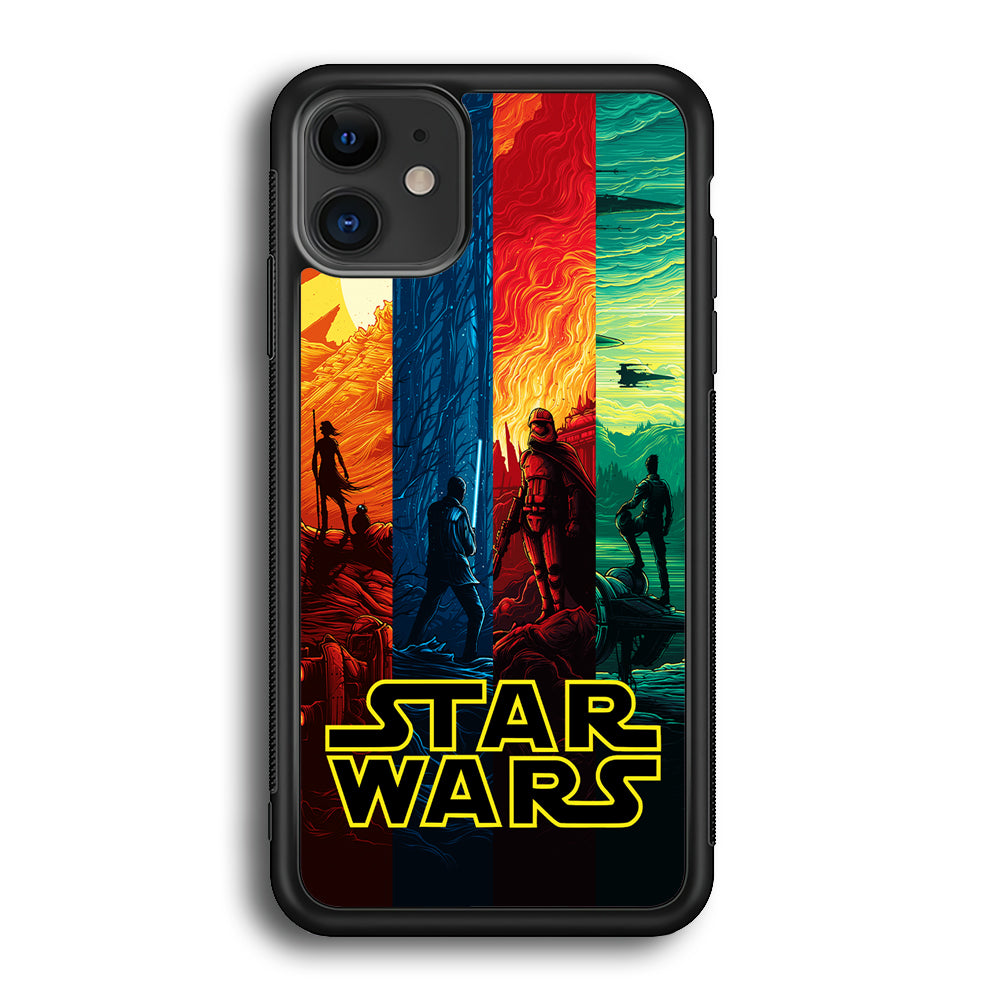 Star Wars Poster Colorful iPhone 12 Mini Case-Phone Case-Rubber Black (2D Case)-Altracase