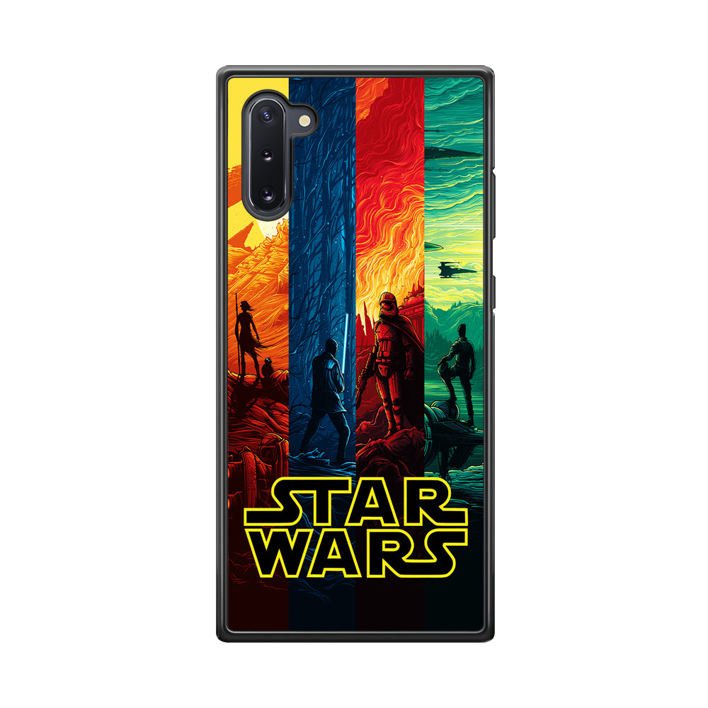 Star Wars Poster Colorful Samsung Galaxy Note 10 Case-Phone Case-Rubber Black (2D Case)-Altracase