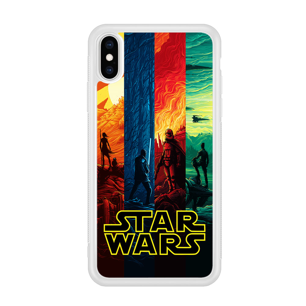 Star Wars Poster Colorful iPhone Xs Case-Phone Case-Rubber White (2D Case)-Altracase