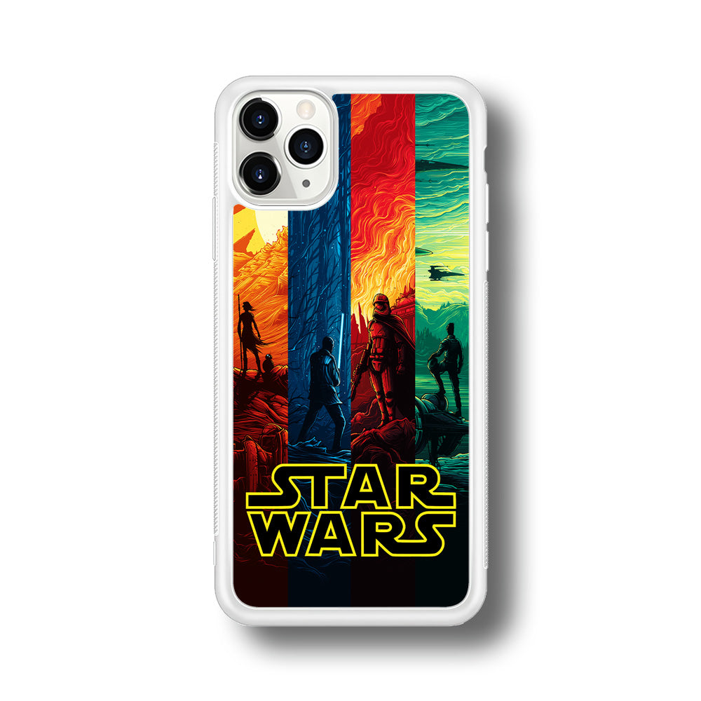 Star Wars Poster Colorful iPhone 11 Pro Max Case-Phone Case-Rubber White (2D Case)-Altracase