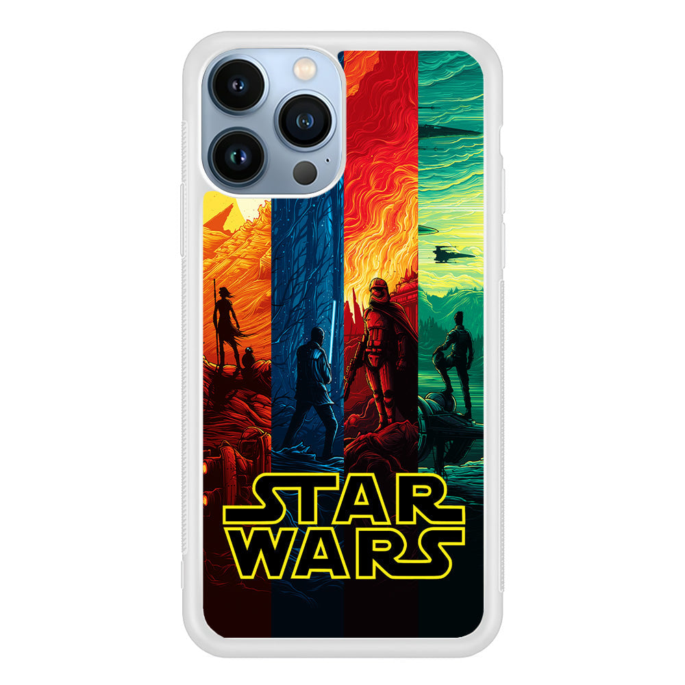 Star Wars Poster Colorful iPhone 14 Pro Max Case-Phone Case-Rubber White (2D Case)-Altracase