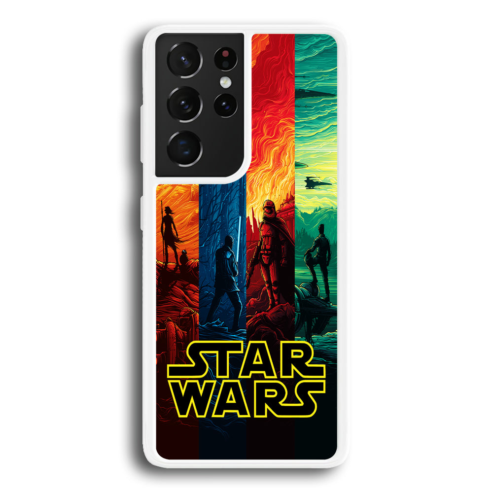 Star Wars Poster Colorful Samsung Galaxy S21 Ultra Case-Phone Case-Rubber White (2D Case)-Altracase